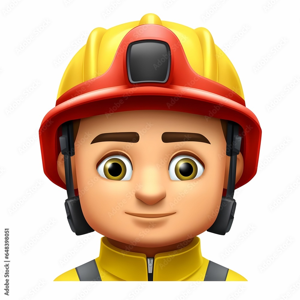 emoji of a firefighter Generative AI emoji of a firefighter Generative AI