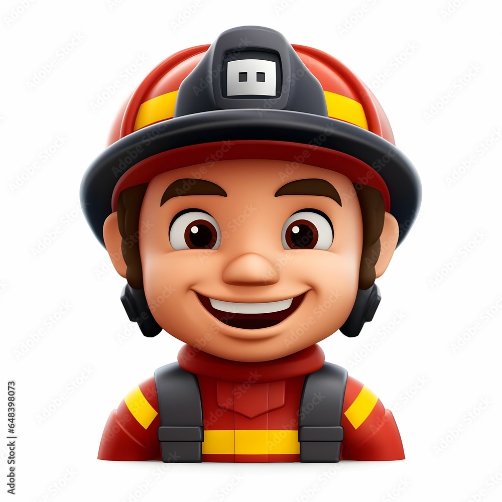emoji of a firefighter Generative AI emoji of a firefighter Generative AI