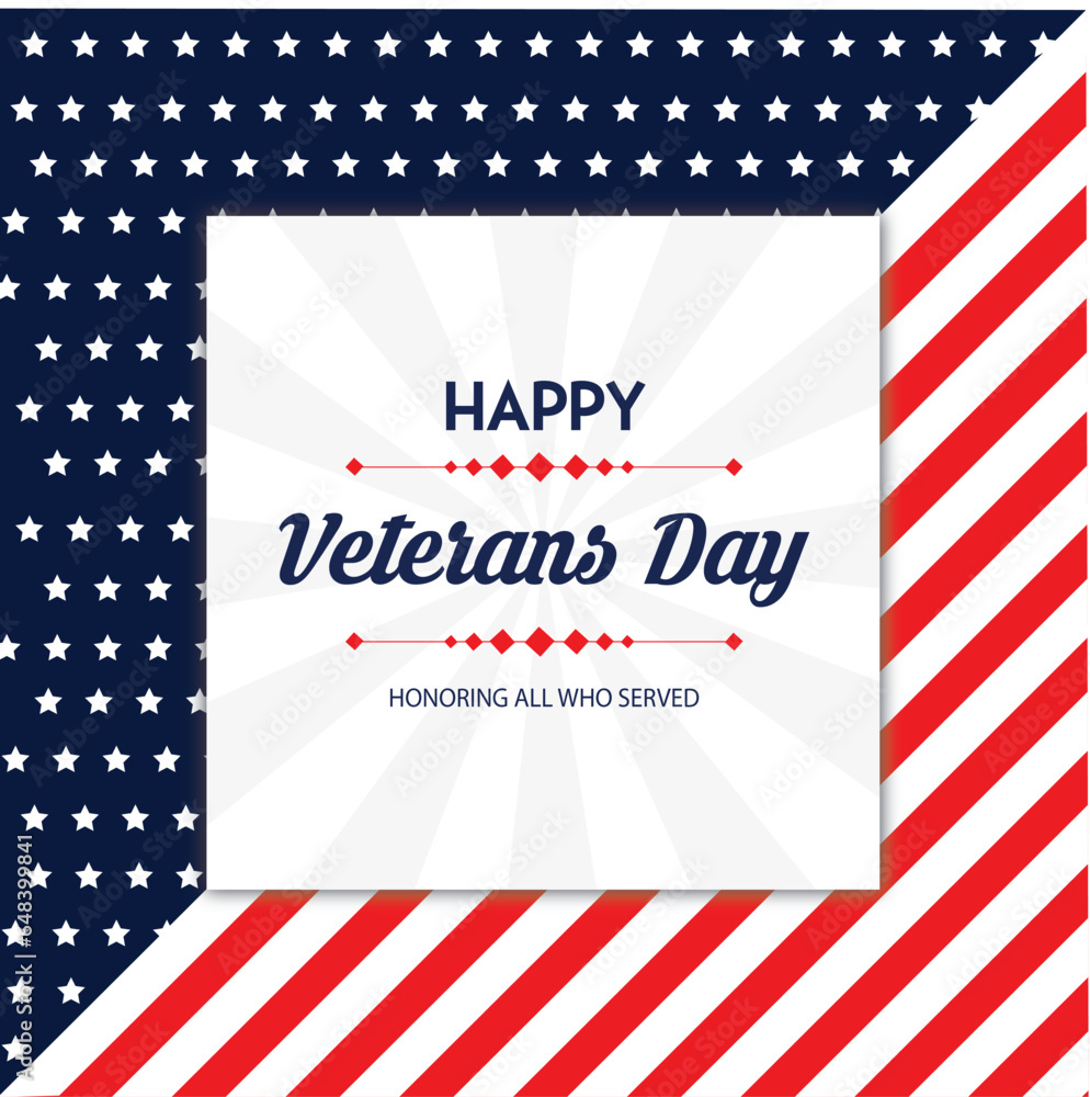 Fototapeta premium 11 November veterans day poster
