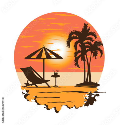 Summer t shirt design, summer best selling t shirt design collection, beach vibes, trending beach stickers, retro vintage t-shirt, summer illustration, surfing, coconut tree, travel t-shirt.