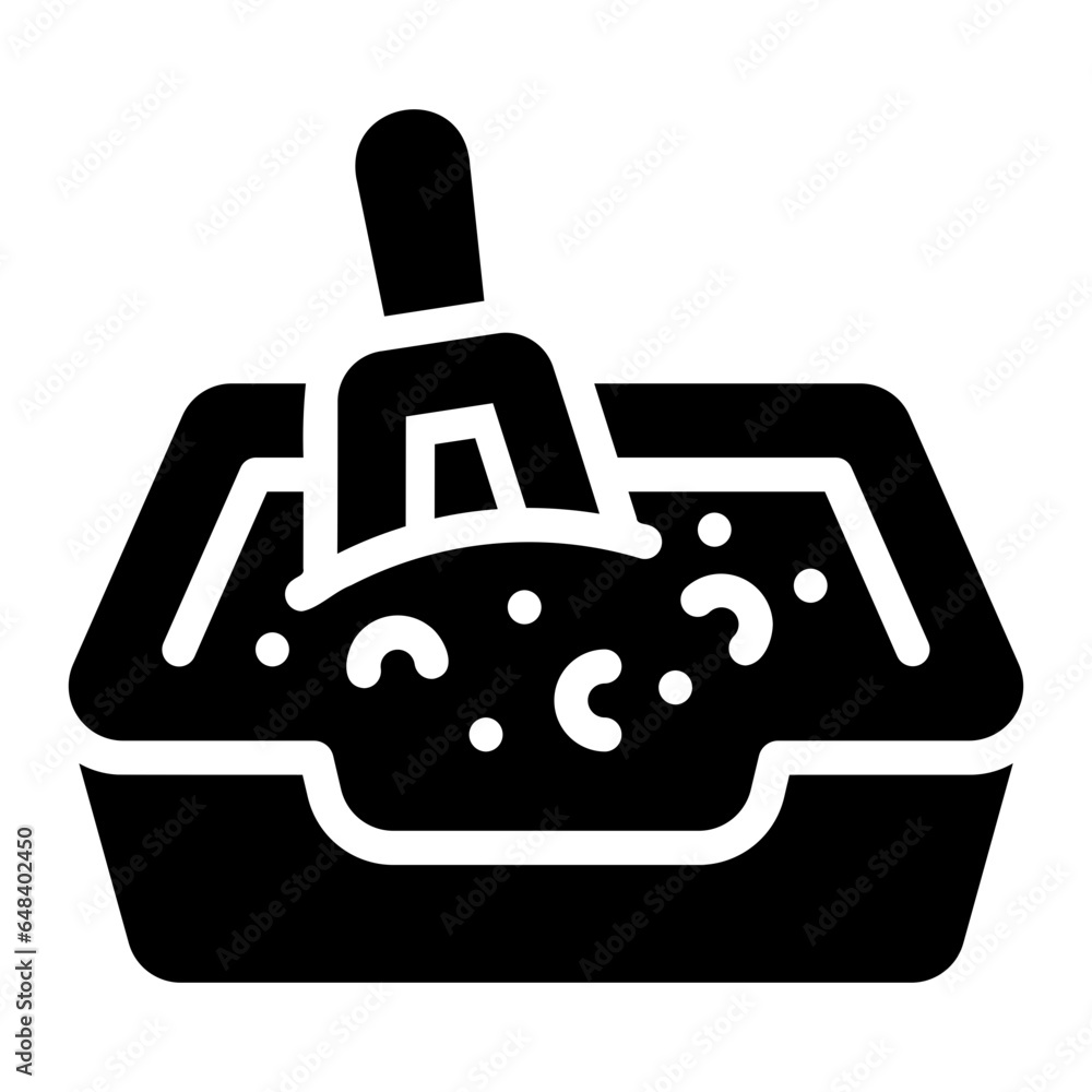Fototapeta premium litter box Solid icon