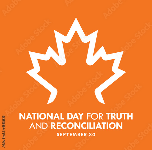 National Day for Truth and Reconciliation. Every Child Matters. Orange T-Shirt Day. 30th September. Vector Illustration.