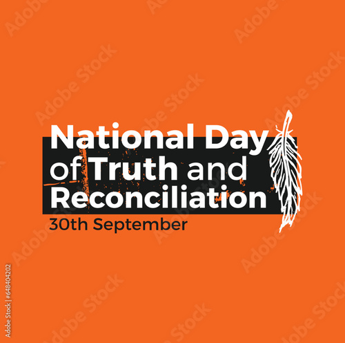 National Day for Truth and Reconciliation. Every Child Matters. Orange T-Shirt Day. 30th September. Vector Illustration.