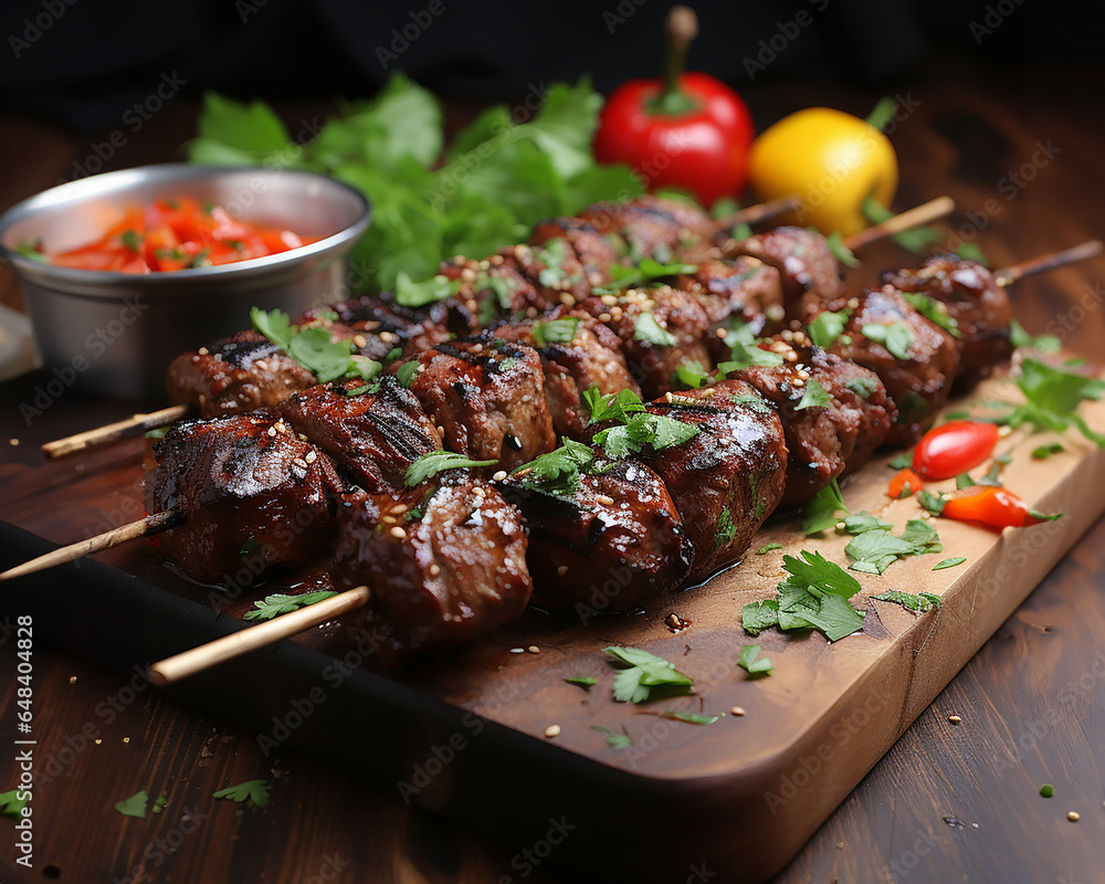 Shish kebab is a dish of marinated and fried meat on skewers