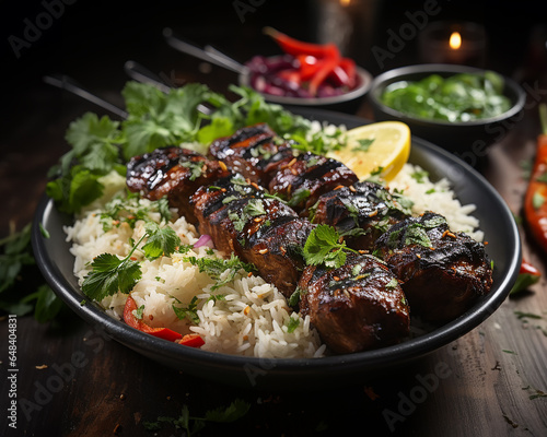Shish kebab is a dish of marinated and fried meat on skewers