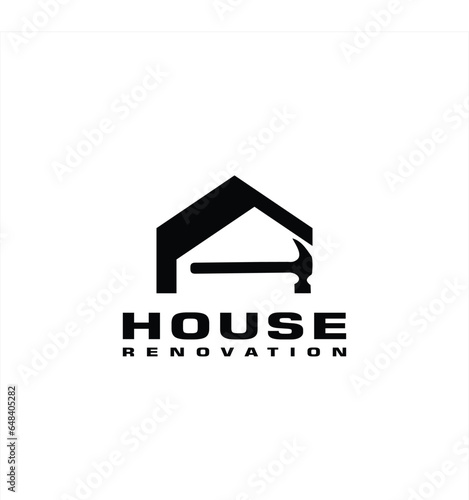 home renovation logo design, vector and icon for home contractor companies