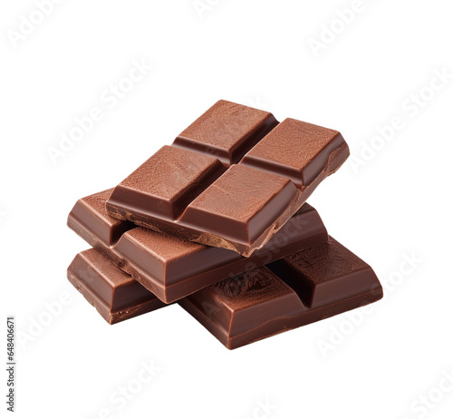 chocolate bar realistic and isolated white clear background,generative AI