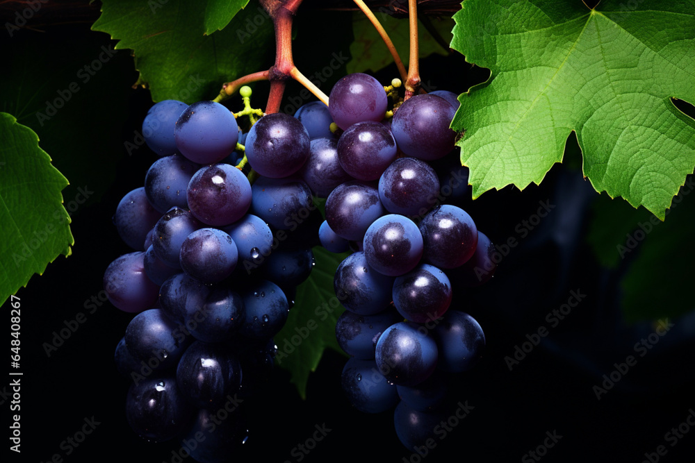 bunch of grape on the branch, aesthetic look bunch of grape on the branch, aesthetic look