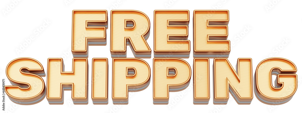 Golden 3d text. typography. 3D illustration. FREE SHIPPING. Golden 3d text. typography. 3D illustration. FREE SHIPPING.