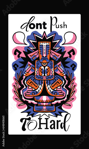 Neo primitive illustration style for print and art wall decoration