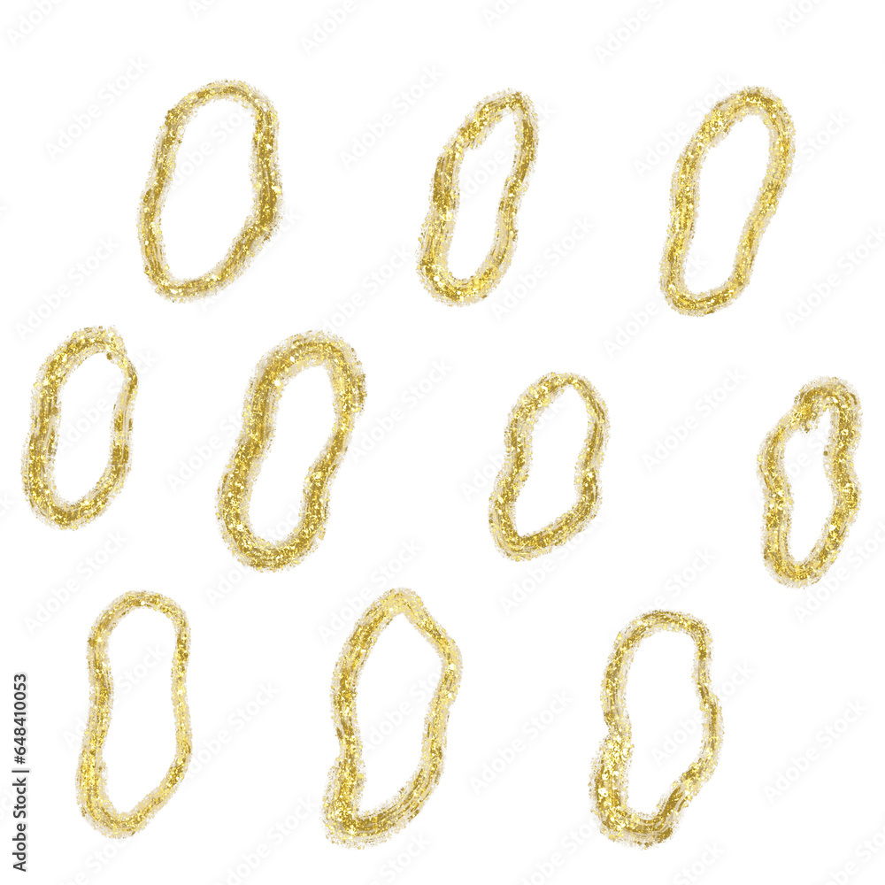 Gold glitter hand drawn scribble line Gold glitter hand drawn scribble line