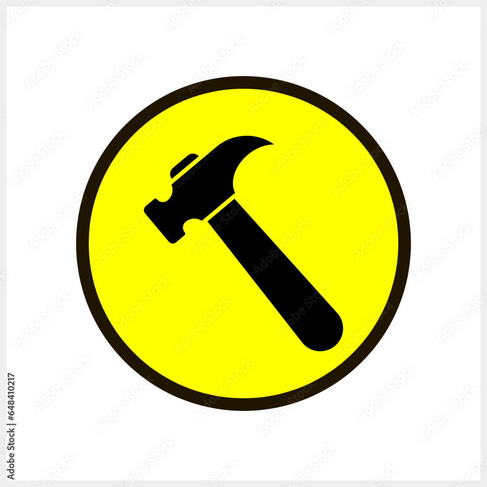 Button Hammer icon Tools clipart Vector stock illustration EPS 10 Button Hammer icon Tools clipart Vector stock illustration EPS 10