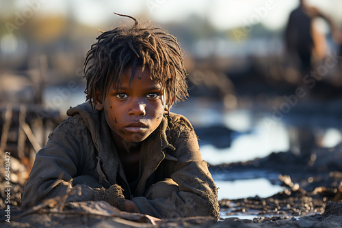 Poor children concept.  People in developing countries. © Degimages