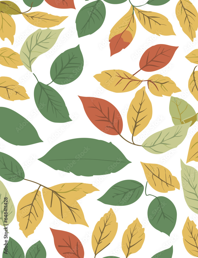 Obraz premium seamless pattern with leaves