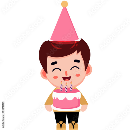 a child holding birthday cake smile joyful happy fare