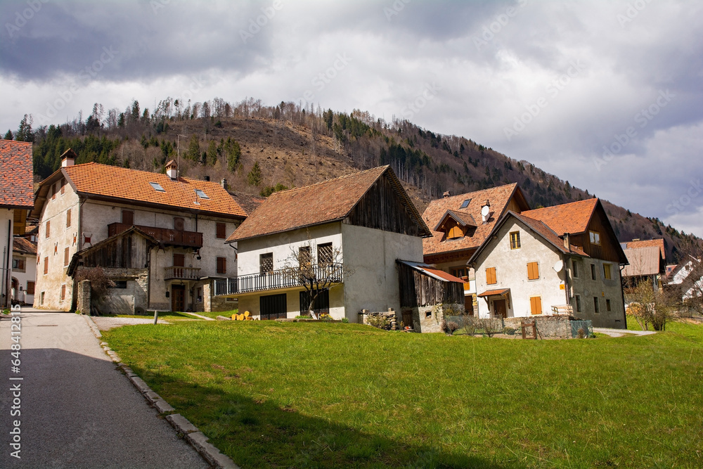 The mountain village of Mione in Carnia, Friuli-Venezia Giulia, north east Italy