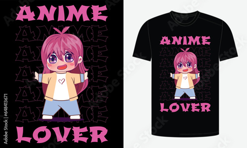 anime t-shirt design woman t-shirt