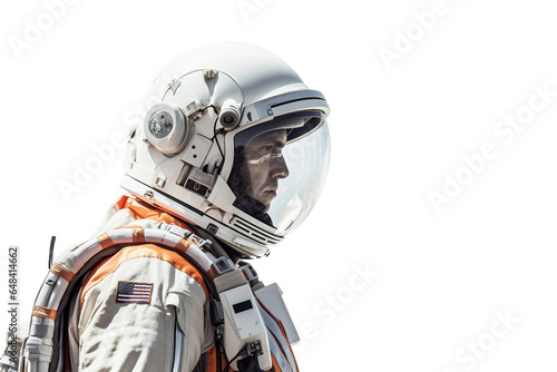 Male Field Worker in Astronaut Costume on Transparent Background. © Usmanify