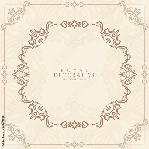 Luxurious elegant decorative floral frame background