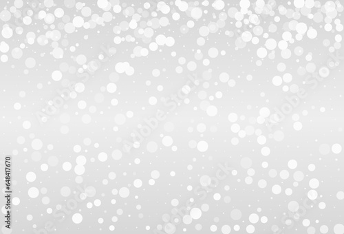 Silver Snow Vector Grey Background. Fantasy