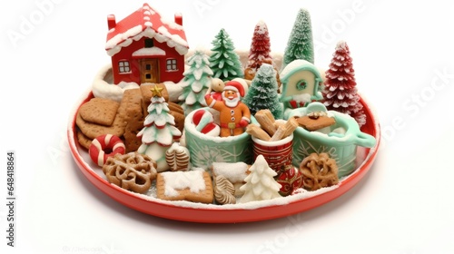 Christmas-themed gift trays on White background, HD © ACE STEEL D