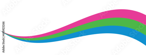 Pink, green, and blue colored background, as the colors of the polysexual flag. LGBTQI concept. Flat vector illustration.	