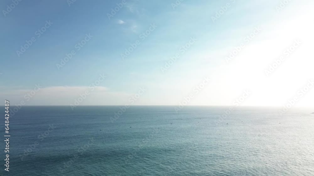 The aerial video of the sea is very outdoor and has water that looks very blue when the sky is clear The aerial video of the sea is very outdoor and has water that looks very blue when the sky is clear