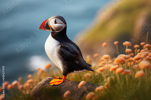 atlantic puffin or common puffin, aesthetic look