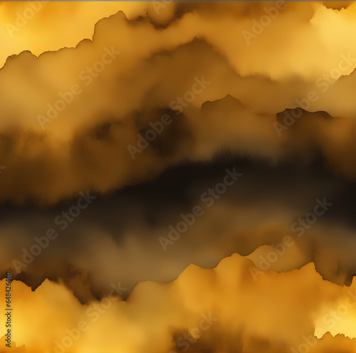 sunset dark yellow and brown cloudy background