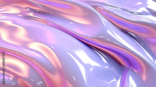 Smooth abstract holographic background with wavy curves. 