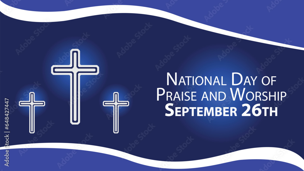 Vecteur Stock National Day of Praise and Worship vector banner design