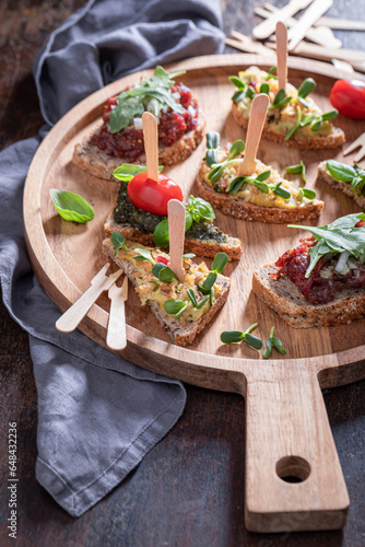 Homemade bruschetta made of...