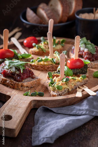 Homemade bruschetta made of...