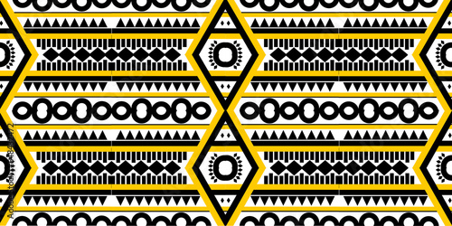 Yellow and black fabric pattern