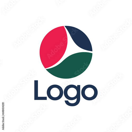 Circle logo with modern and colorful design style for brand identity