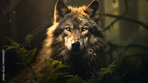 Wolf in Natural Light in the forest © Rimsha