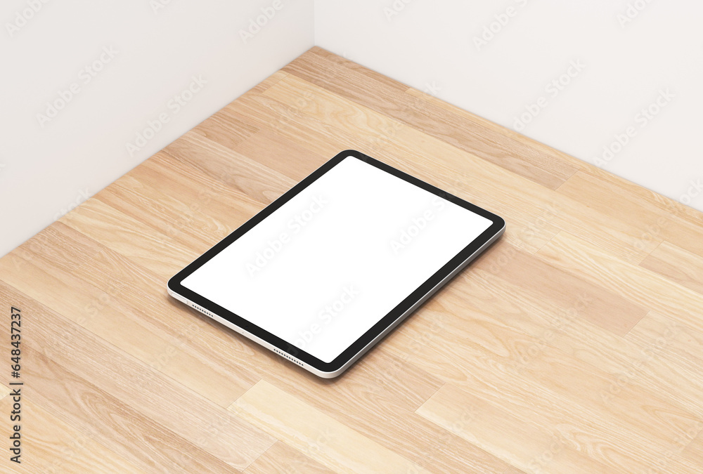 Tablet screen mockup on minimal background Tablet screen mockup on minimal background
