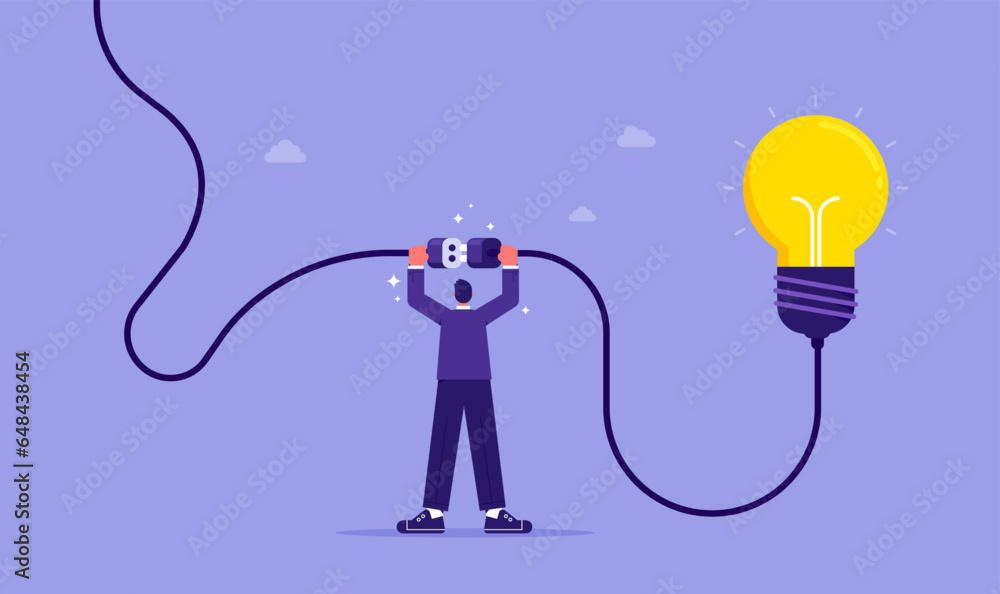 Business idea, solution. Investment in new project development, startup