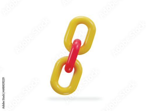 chain link, backlink, link icon 3d render