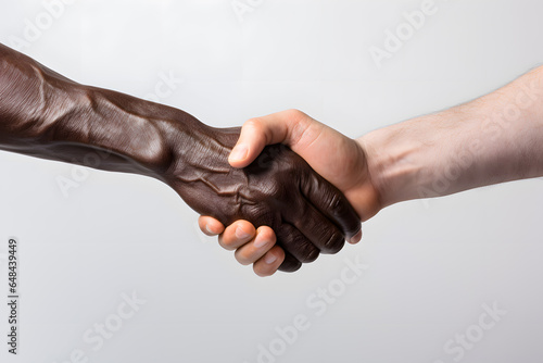 Two man handshake. Deal, teamwork