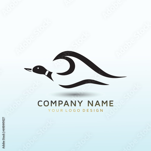 Coastal lifestyle brand featuring a mallard duck and wave