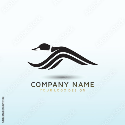 Coastal lifestyle brand featuring a mallard duck and wave