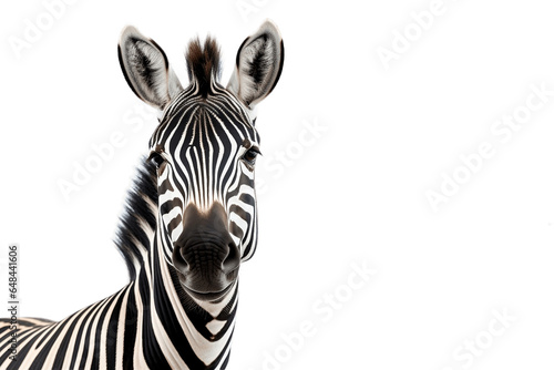 Zebra with a Transparent Background. Ai