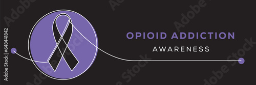 Opioid Addiction awareness, banner design.