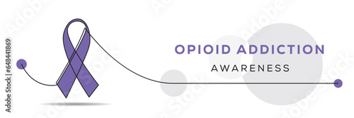 Opioid Addiction awareness, banner design.