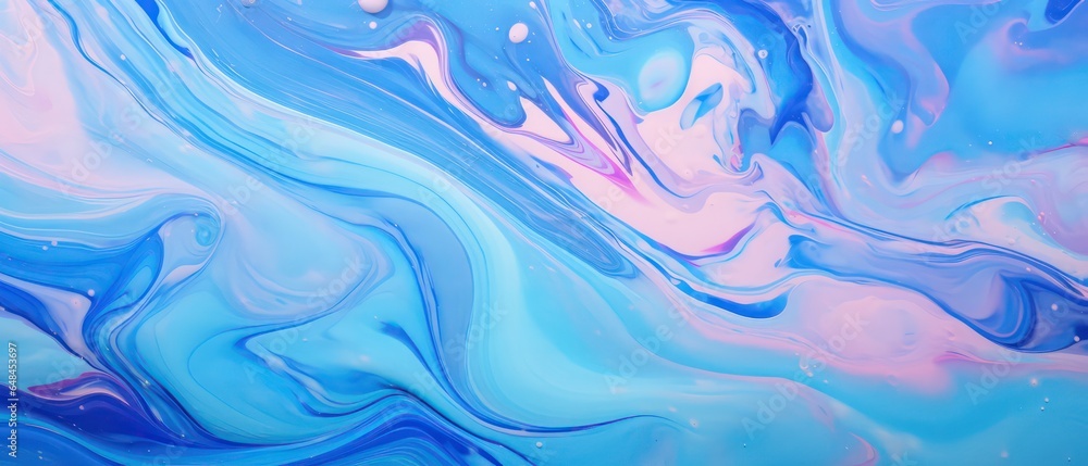 Abstract water ocean wave background. Blue liquid water wave horizontal banner, 4k wallpaper