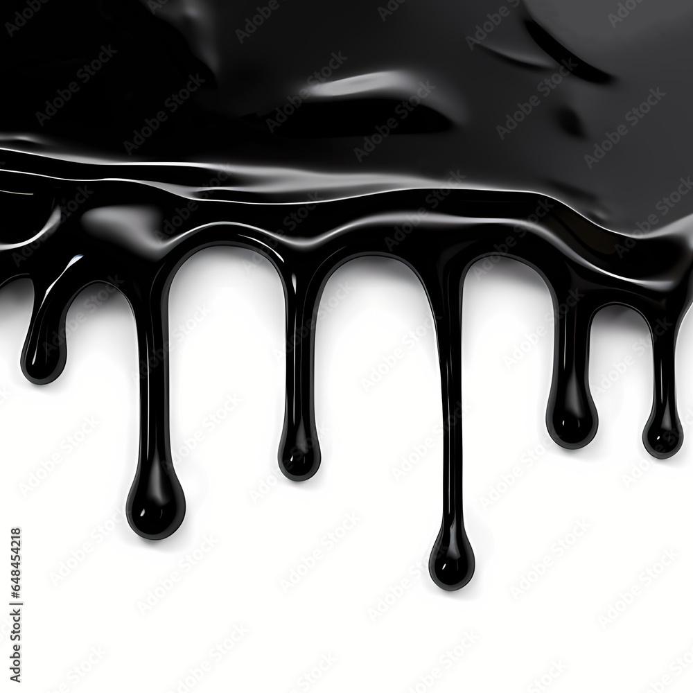 Dripping black paint. Happy Halloween decoration Dripping black paint. Happy Halloween decoration