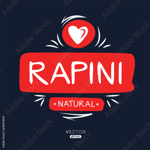 Creative (Rapini), Rapini label, vector illustration.