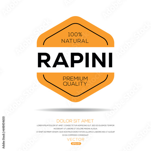 Creative (Rapini), Rapini label, vector illustration.