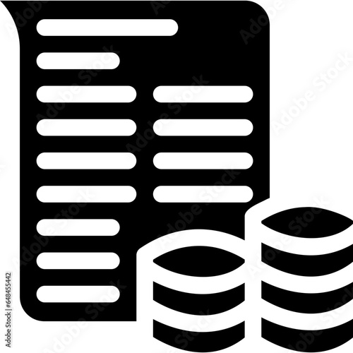 Comission basic black glyph icon
